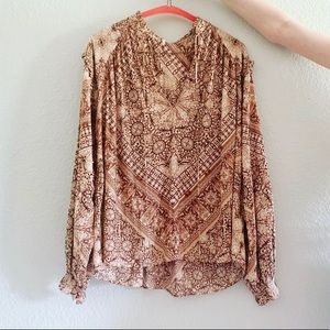 NWOT XS S Free People boho western blouse perfect